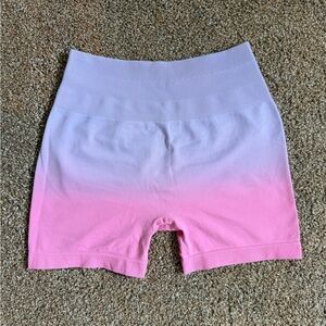 Women’s Ombré Gradient Short Fitness Activewear Athletic Sport Gym Shorts Size M